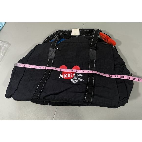 Disney Mickey Mouse Unlimited Vintage 90s Black Duffle Bag Plush Keychain NEW - Picture 11 of 11